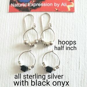 Two Pair Sterling Silver Earrings